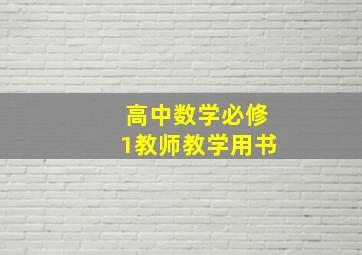 高中数学必修1教师教学用书