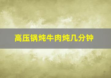 高压锅炖牛肉炖几分钟