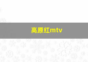 高原红mtv