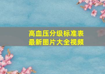 高血压分级标准表最新图片大全视频