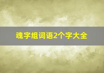 魂字组词语2个字大全