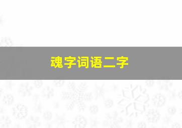 魂字词语二字