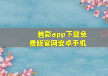 魅影app下载免费版官网安卓手机