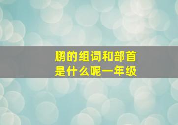 鹏的组词和部首是什么呢一年级