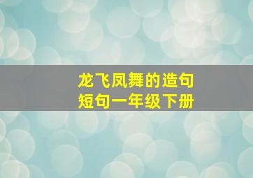 龙飞凤舞的造句短句一年级下册