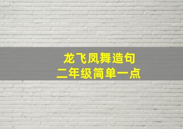 龙飞凤舞造句二年级简单一点