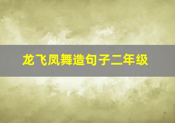 龙飞凤舞造句子二年级