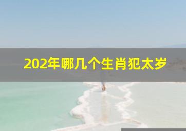 202年哪几个生肖犯太岁