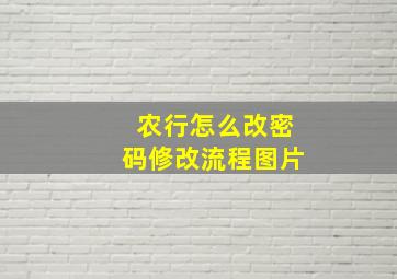 农行怎么改密码修改流程图片